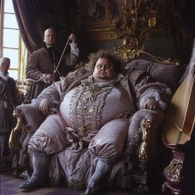 Obese Noble in Opulent Cabin