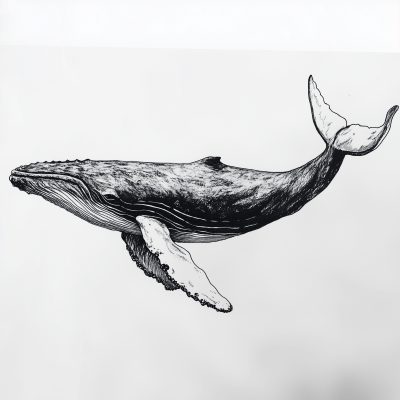 Draft Drawing of a Whale