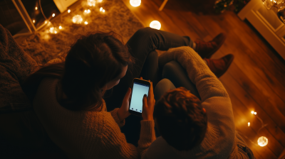 Young Couple in Warm Lighting