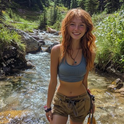 Smiling Tomboy in the Mountains