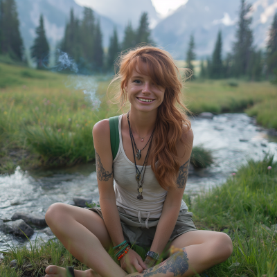 Smiling Tomboy in Nature