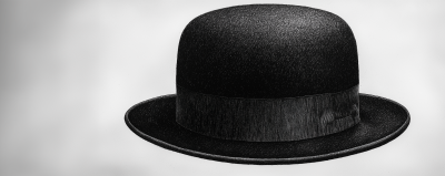 Minimalist Bowler Hat Drawing