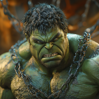 Angry Hulk Breaks Chains