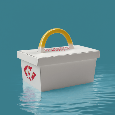 Cartoon Box in Pool