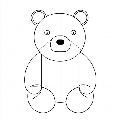 Minimalist Bear Illustration