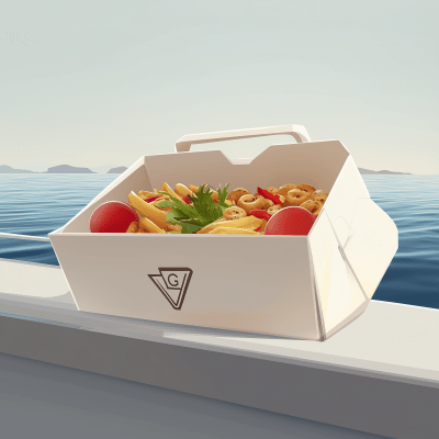 Diet Food Box on Luxury Boat