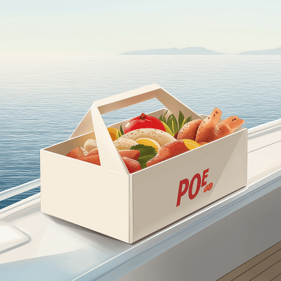 Diet Food Box on Luxury Boat