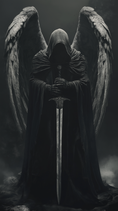 Hooded Angel with Sword