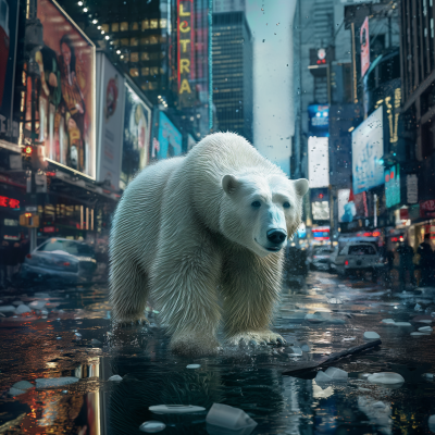 Polar Bear in the City