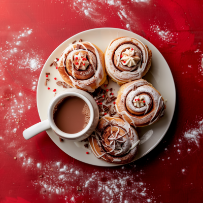 Chocolate Milk and Cinnamon Rolls