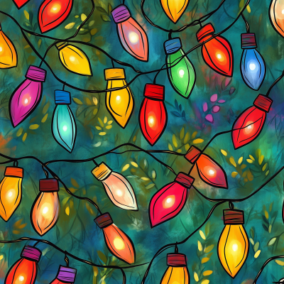 Funky Holiday Lights Doodle