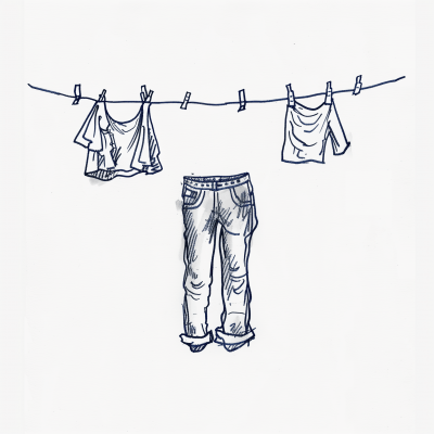 Hanging Jeans