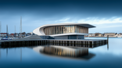 Modern Architectural Building on Danish Waterfront