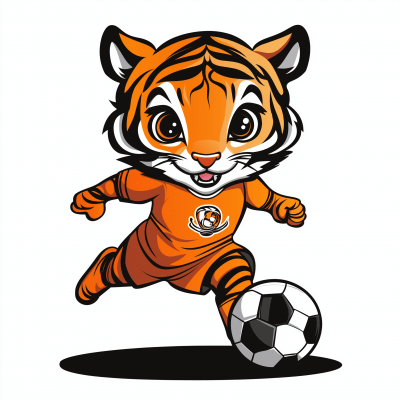 Tiny Tiger Soccer Player