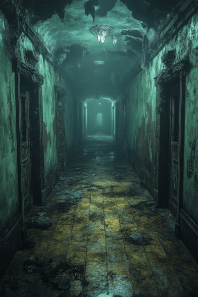 Eerie Hospital Hallway