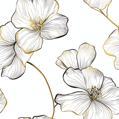 Golden Flower Illustration