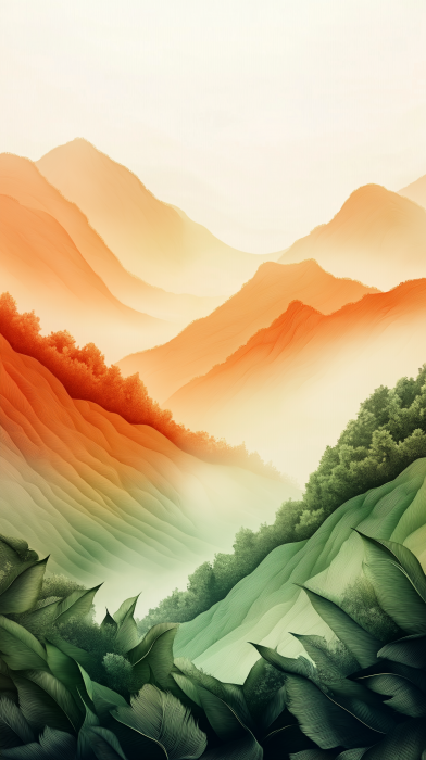 Tea Leaf Mountain Landscape