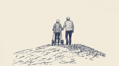 Elderly Couple Climbing