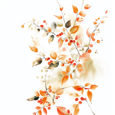 Autumn Watercolor Illustration