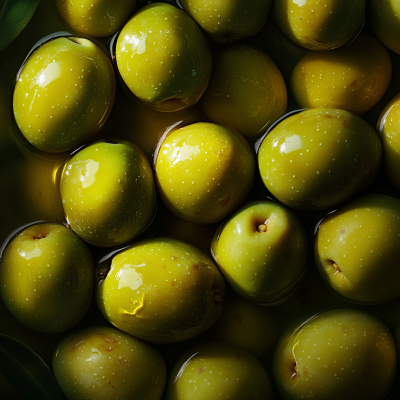 Close Up of Green Olives