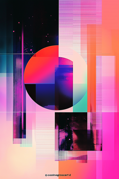 Abstract Geometric Glitch Background