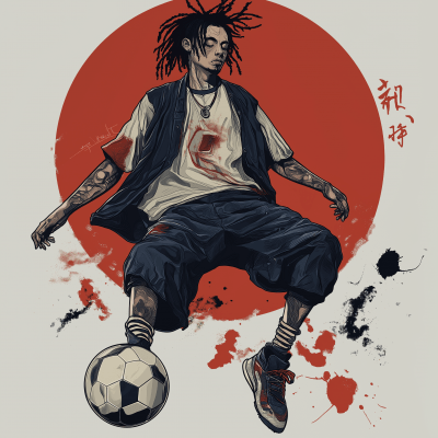 Urban Street Soccer Player