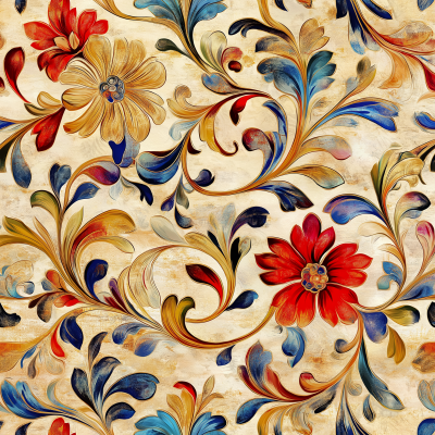 Royal Floral Leaf Pattern