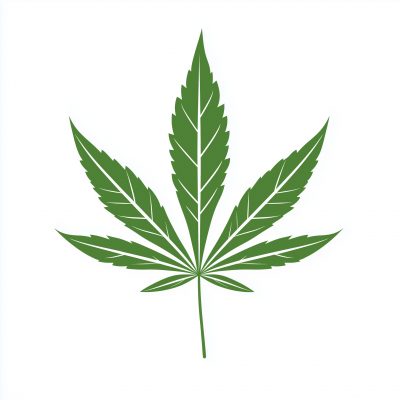 Simple Green Pot Leaf Illustration