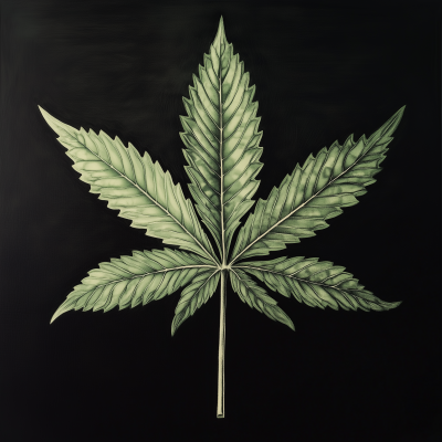 Solid Green Leaf Illustration