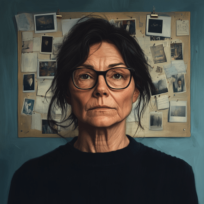 Severe Portrait of a Middle Aged Woman