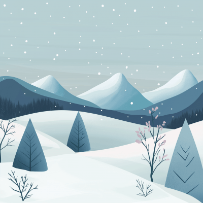 Serene Snowy Landscape