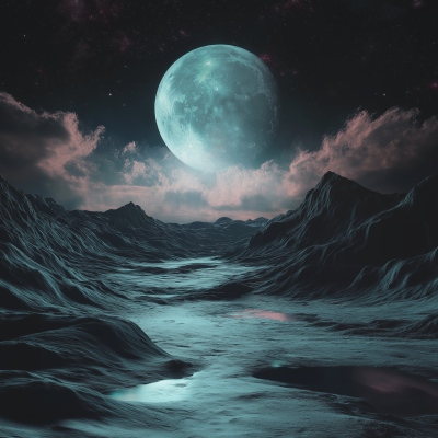 Futuristic Moon Landscape