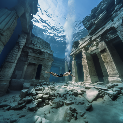 Diving in the Ancient Temple