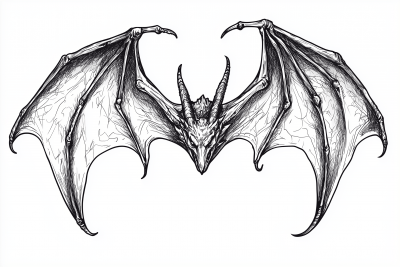 Dragon Wings Vector Illustration