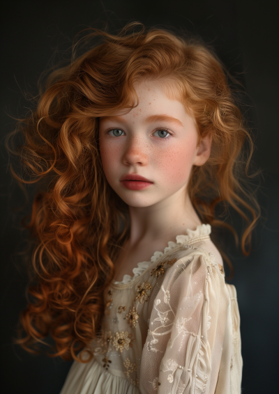 Curly Ginger Portrait