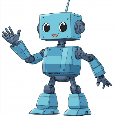 Anime Blue Robot