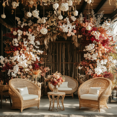 Rustic Decor with Flowers