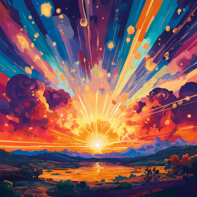 Colorful Sunset Illustration