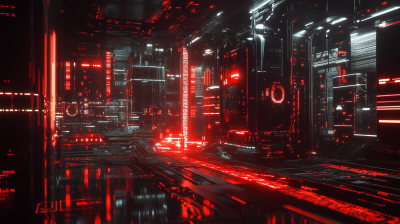 Abstract Cybercrime 3D Render