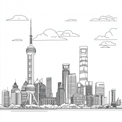 Line Art of Shanghai