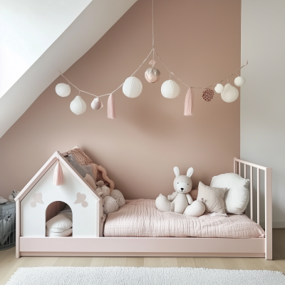 Minimalist Light Pink Children’s Room