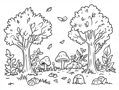 Autumn Coloring Page