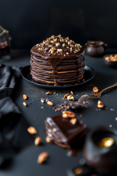 Chocolate Pancake Cake