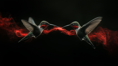 Hummingbirds in Flight