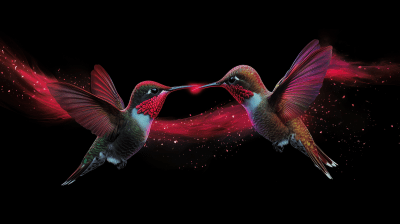 Hummingbirds in Flight