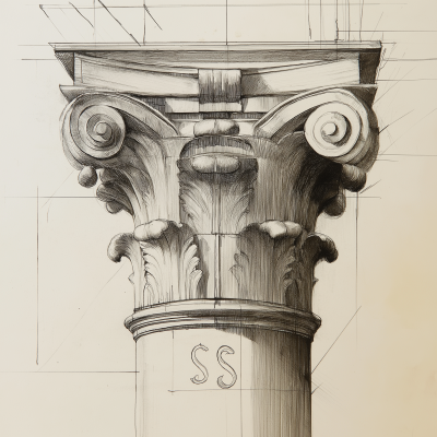 Doric Column Capital Sketch