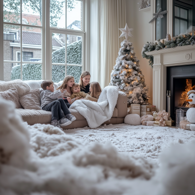 Cozy Dutch Family Living Room Christmas