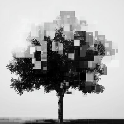 Pixelised Tree Art