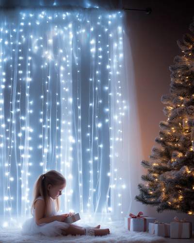 Magical LED Garland Background