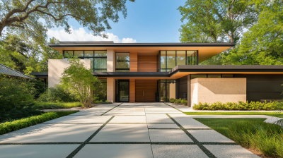 Minimal Modern House Driveway